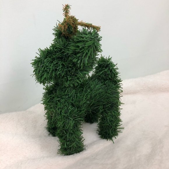 Reindeer Christmas holiday faux spruce decor - Picture 2 of 7